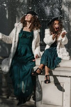 Gracie Dress In Emerald Chiffon - FINAL SALE -Fashion Clothing Store GracieEmerald Monson W23 05 224896