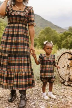 Baby Gracie Dress Set In Plaid - FINAL SALE -Fashion Clothing Store GraciePlaid ConradRanch F23 11 673770