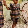 Baby Gracie Dress Set In Plaid - FINAL SALE