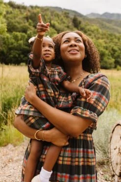 Baby Gracie Dress Set In Plaid - FINAL SALE -Fashion Clothing Store GraciePlaid ConradRanch F23 19 675289