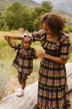 Baby Gracie Dress Set In Plaid - FINAL SALE -Fashion Clothing Store GraciePlaid ConradRanch F23 22 803883