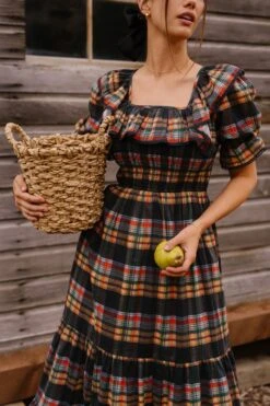 Gracie Dress In Plaid - FINAL SALE -Fashion Clothing Store GraciePlaid ConradRanch F23 40 500507