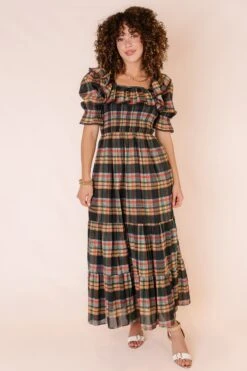 Gracie Dress In Plaid - FINAL SALE -Fashion Clothing Store GraciePlaid Studio F23 06 662725