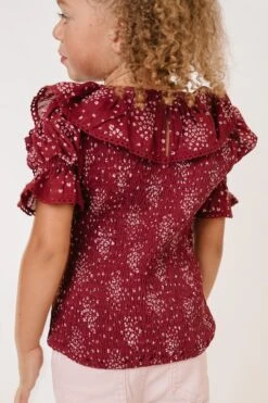 Mini Gracie Top In Wine Floral - FINAL SALE -Fashion Clothing Store GracieTopWine Studio F23 4 467752