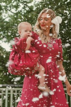 Baby Heidi Dress Set In Maroon - FINAL SALE -Fashion Clothing Store Heidi Kingsbury10 535491