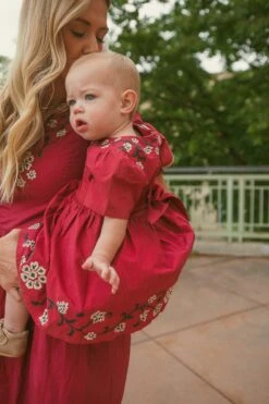Baby Heidi Dress Set In Maroon - FINAL SALE -Fashion Clothing Store Heidi Kingsbury4 569379