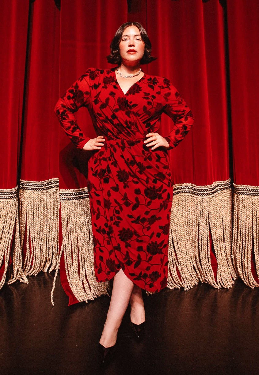 Amaya Burnout Dress In Red - FINAL SALE 1 Amaya Burnout Dress In Red - FINAL SALE