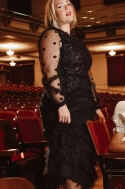 Claire Dress In Black Sequin -Fashion Clothing Store Holiday2 WEB 28 111861