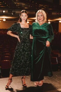 Andie Dress In Emerald Velvet - FINAL SALE -Fashion Clothing Store Holiday2 WEB 32 708937