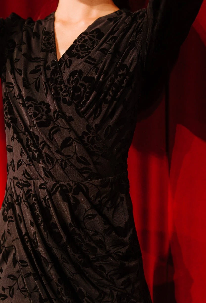 Amaya Burnout Dress In Black - FINAL SALE 4 Amaya Burnout Dress In Black - FINAL SALE - Image 4