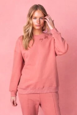 Ivy City Sweatshirt In Pink -Fashion Clothing Store IvySweats Studio Sweats 24 766970