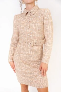 Jackie Dress In Taupe Boucle - FINAL SALE -Fashion Clothing Store JackieDress studio f23 6 658485