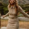 Jackie Dress In Taupe Boucle - FINAL SALE