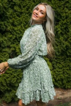 Brynley Dress In Green - FINAL SALE -Fashion Clothing Store LA GREEN BRYNLEY 0742 630483