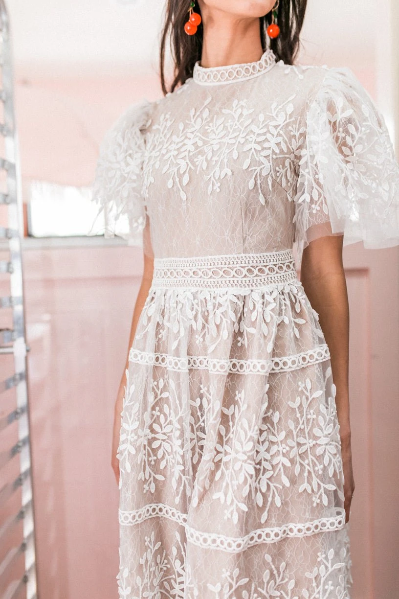 Sicily Dress With Flutter Sleeves - FINAL SALE 5 Sicily Dress With Flutter Sleeves - FINAL SALE - Image 5