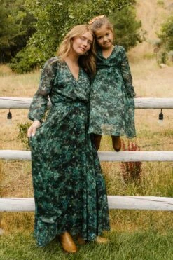 Laney Dress In Green Watercolor - FINAL SALE -Fashion Clothing Store LaneyGreen QuietMeadows F23 10 568260