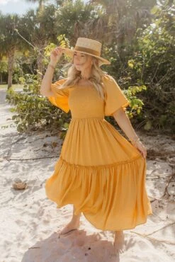 Lennon Dress In Mustard -Fashion Clothing Store LennonMustard Florida SS23 75 f52248ba ab2a 4666 ae1a 80d616a5ce45