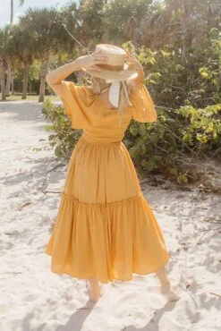 Lennon Dress In Mustard -Fashion Clothing Store LennonMustard Florida SS23 76