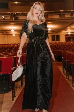 Fashion Clothing Store 7 Livi Jumpsuit In Black Velvet - FINAL SALE