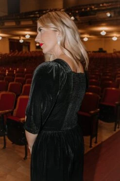 Livi Jumpsuit In Black Velvet - FINAL SALE -Fashion Clothing Store LiviJumpsuit Kingsbury H23 22 324074