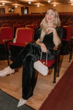 Livi Jumpsuit In Black Velvet - FINAL SALE -Fashion Clothing Store LiviJumpsuit Kingsbury H23 26 230630