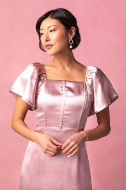 Maddie Dress In Blush Satin 16 Maddie Dress In Blush Satin -Fashion Clothing Store MaddieBlush1 850279