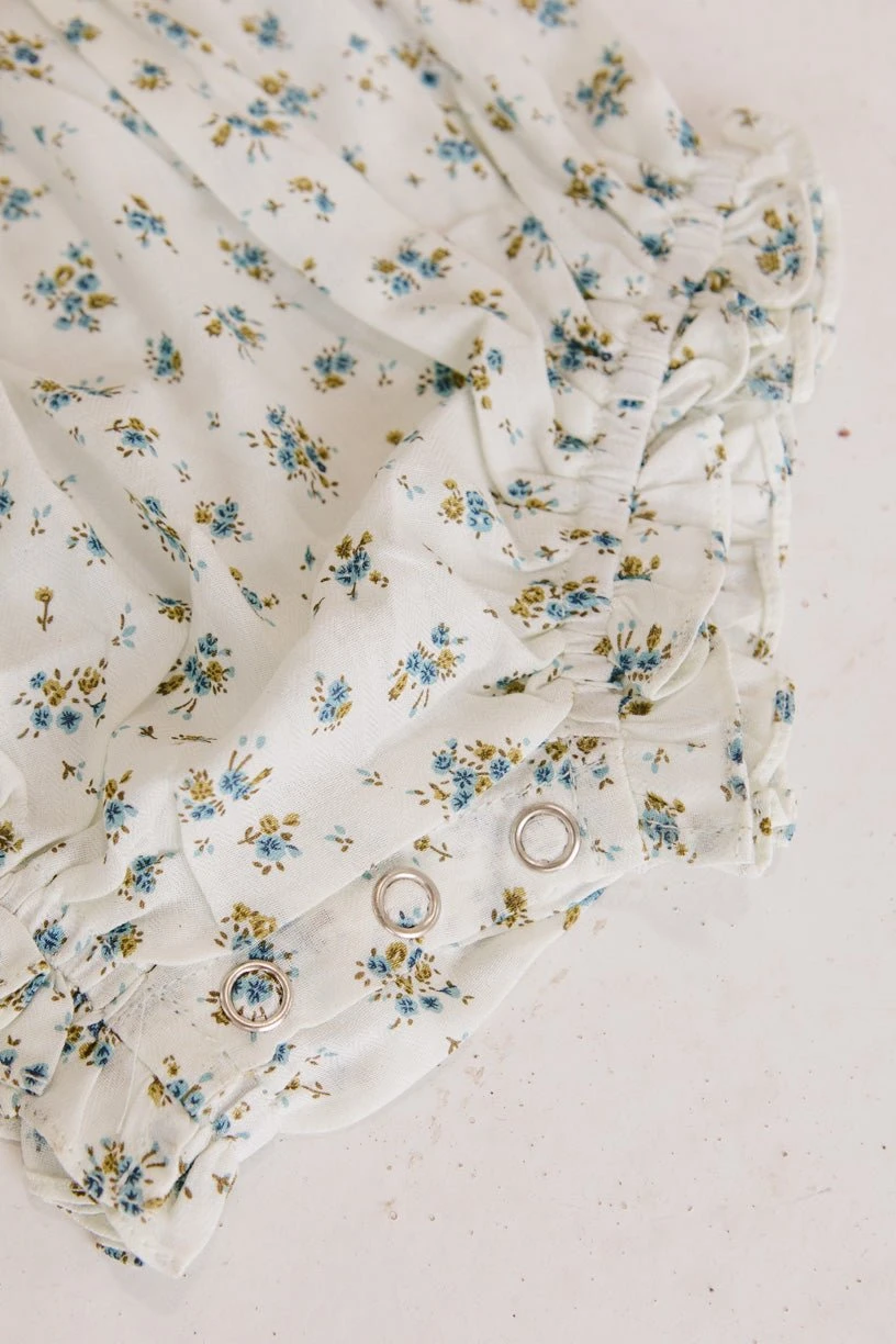 Baby Madeline Romper In Blue 4 Baby Madeline Romper In Blue - Image 4