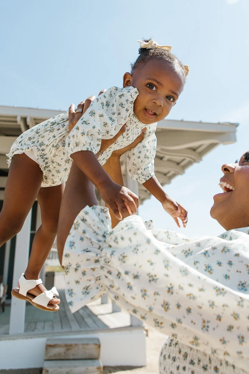 Baby Madeline Romper In Blue 8 Baby Madeline Romper In Blue - Image 8