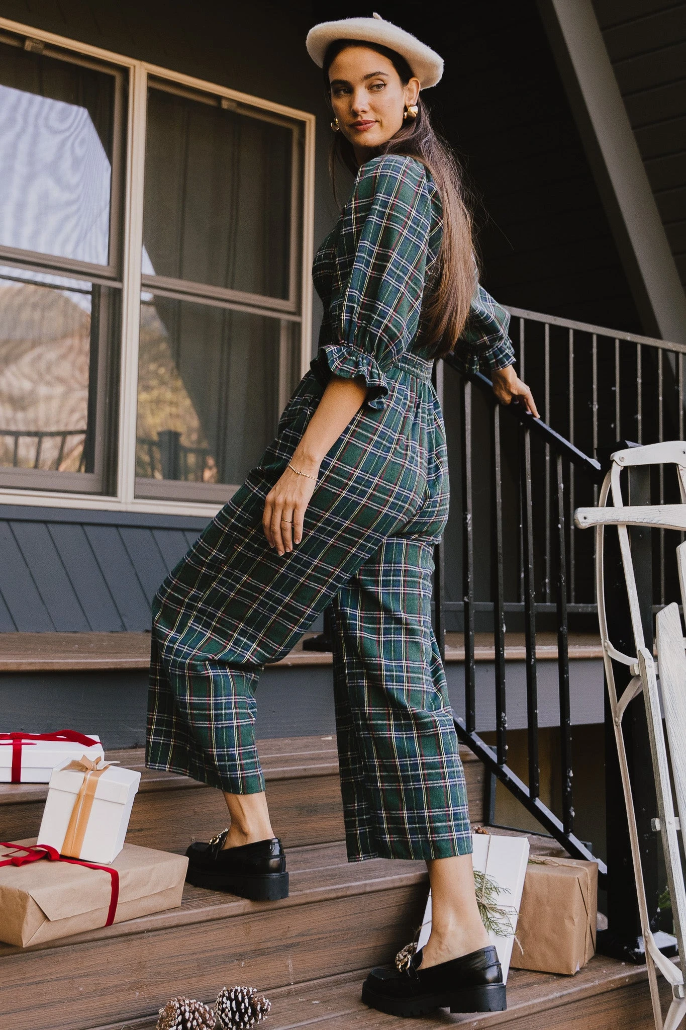 Madeline Jumpsuit In Plaid - FINAL SALE 2 Madeline Jumpsuit In Plaid - FINAL SALE - Image 2