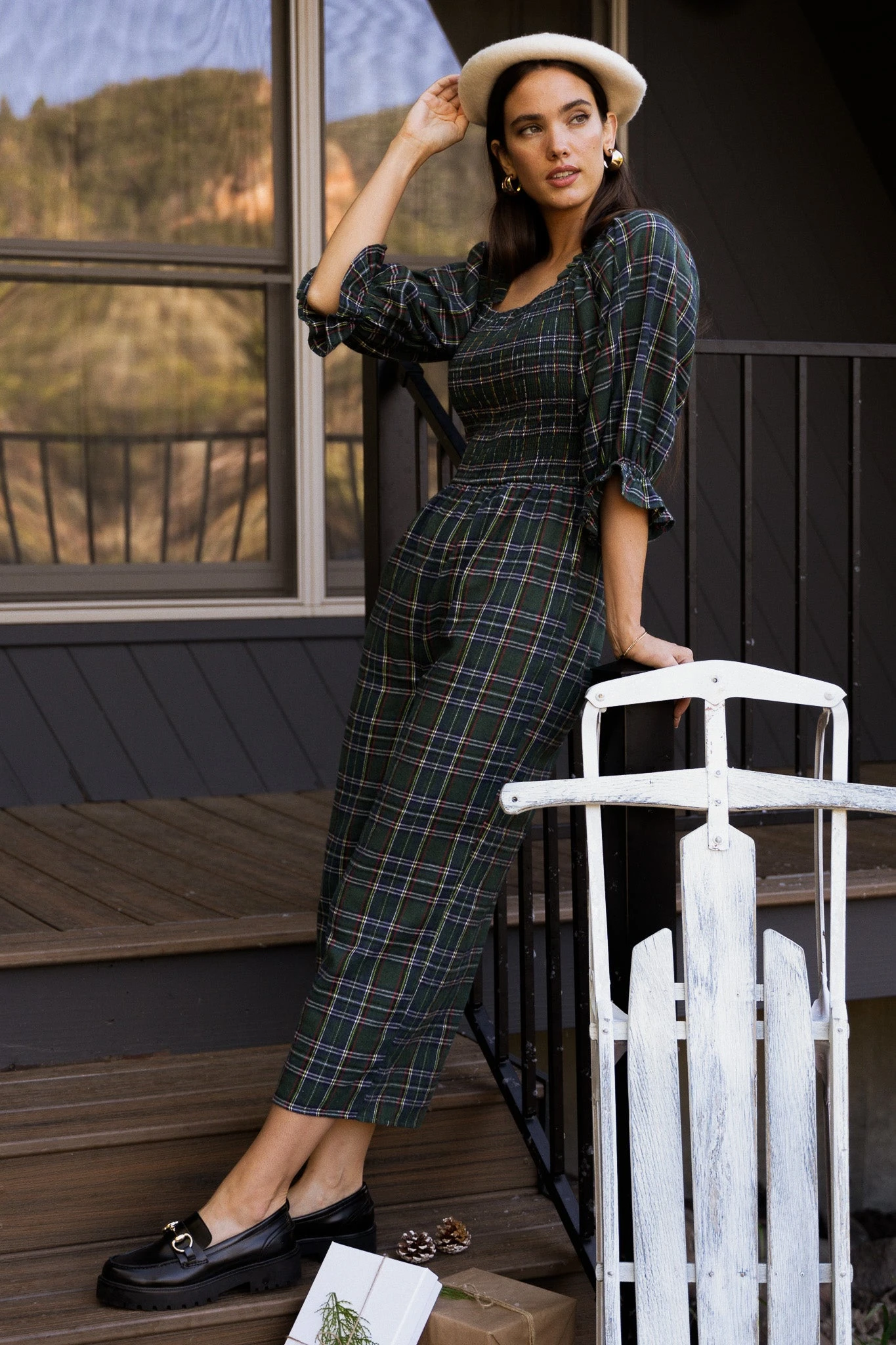 Madeline Jumpsuit In Plaid - FINAL SALE 4 Madeline Jumpsuit In Plaid - FINAL SALE - Image 4