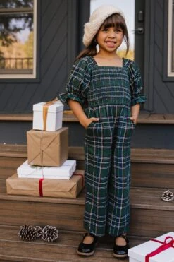 Mini Madeline Jumpsuit In Plaid - FINAL SALE -Fashion Clothing Store MadelineJumpsuit Holiday1 2023 39