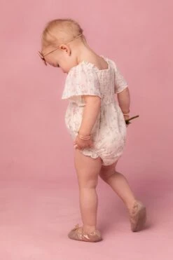 Baby Madison Romper In Eyelet Floral -Fashion Clothing Store Madison Studio 6