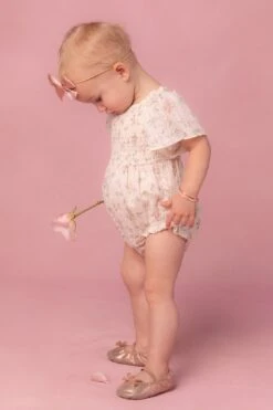 Baby Madison Romper In Eyelet Floral -Fashion Clothing Store Madison Studio 7