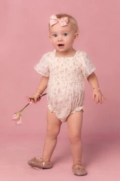 Baby Madison Romper In Eyelet Floral -Fashion Clothing Store Madison Studio 8