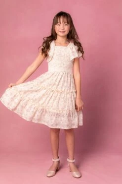 Mini Madison Dress In Eyelet Floral
