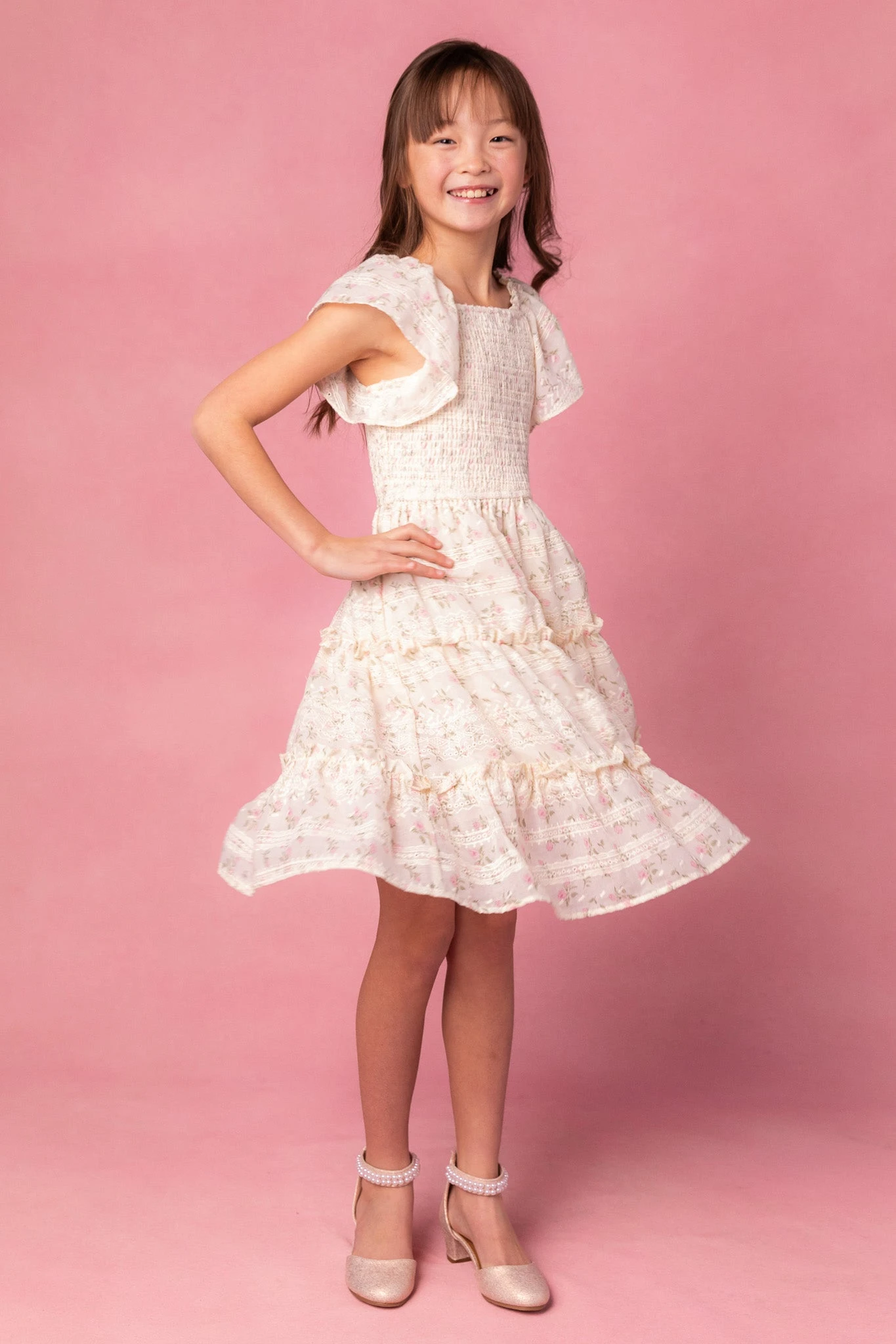 Mini Madison Dress In Eyelet Floral 2 Mini Madison Dress In Eyelet Floral - Image 2