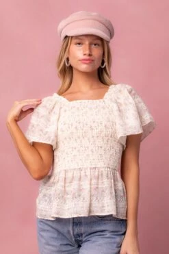 Madison Top In Eyelet Floral -Fashion Clothing Store MadisonTop 3 620744