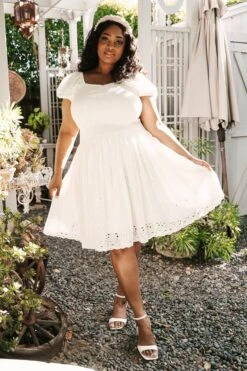 Marigold Dress In White Eyelet 11 Marigold Dress In White Eyelet -Fashion Clothing Store Marigold5 443534