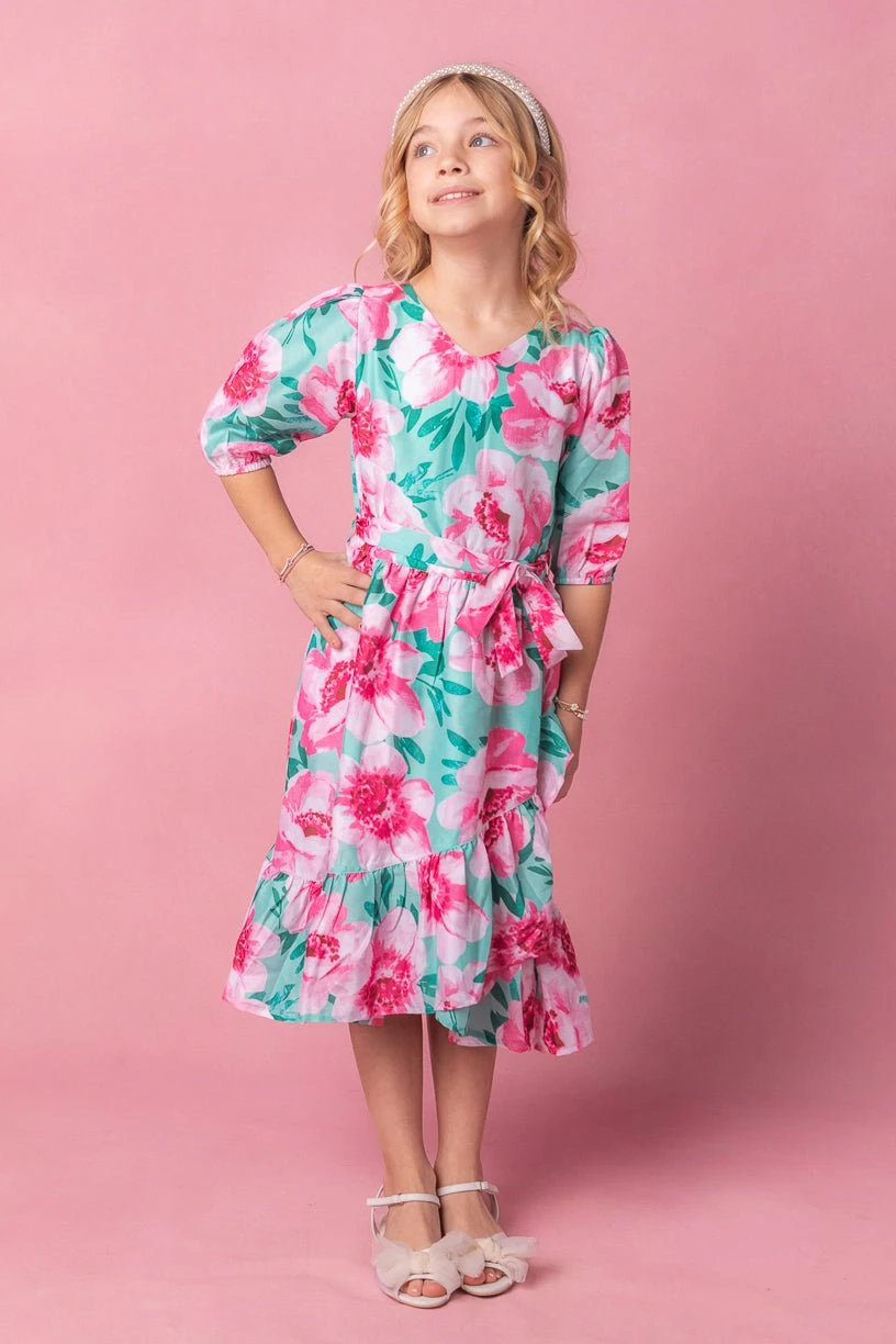 Mini Mi Amor Dress In Green 5 Mini Mi Amor Dress In Green - Image 5