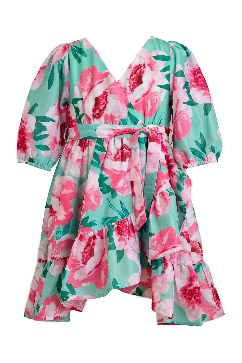 Mini Mi Amor Dress In Green 9 Mini Mi Amor Dress In Green - Image 9