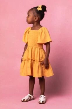 Mini Lennon Dress In Mustard -Fashion Clothing Store MiniLennonmustard Studio Spring24 2