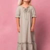 Mini Petra Short Sleeve Night Dress In Green