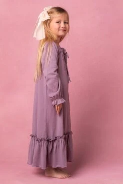 Mini Petra Long Sleeve Night Dress In Purple 6 Mini Petra Long Sleeve Night Dress In Purple -Fashion Clothing Store MiniNightgownPurple Studio Spring24 3