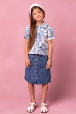 Mini Sophia Blouse -Fashion Clothing Store MiniSophiaBlouseandEmmaSkirt Studio Spring24 06
