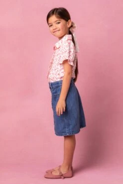 Mini Sophia Blouse In Coral Floral -Fashion Clothing Store MiniSophiaCoralFloralBlouse Studio Spring24 3