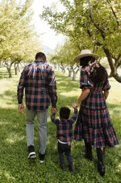 Madeline Men's Shirt In Navy Plaid - FINAL SALE -Fashion Clothing Store NavyPlaidMadeline FW23 Colorcorrect 13 108589