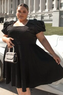 Nina Bow Flare Dress - FINAL SALE -Fashion Clothing Store NinaBowBlack Capitol N23 7 713749