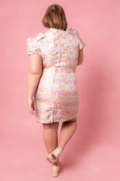 Nina Bow Dress In Pastel Jacquard -Fashion Clothing Store NinaPastel Studio Spring1 12 682401