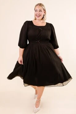 Do-Re-Mi Dress In Black - FINAL SALE -Fashion Clothing Store Noir Collection 090 634791