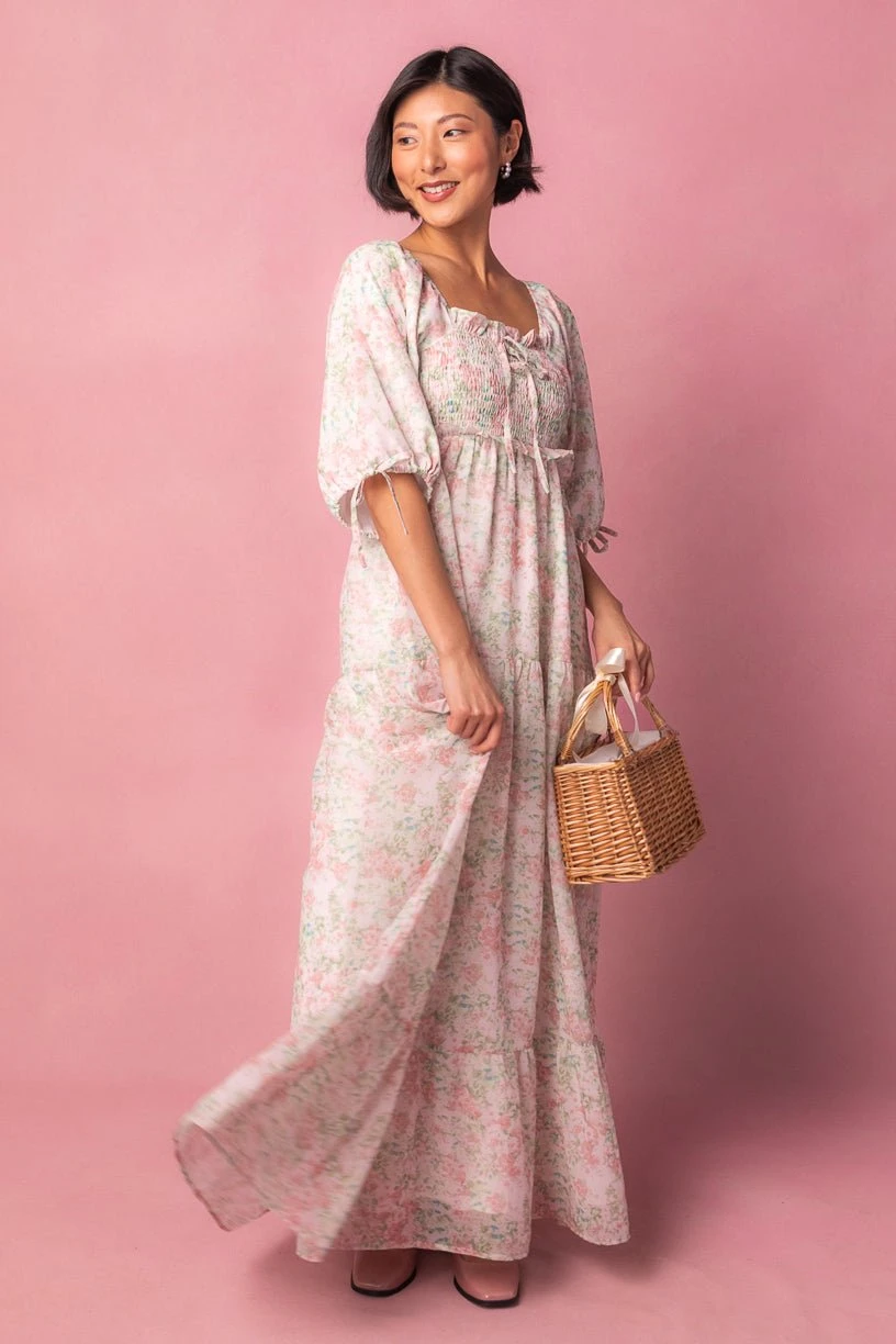 Nora Dress In Spring Watercolor 7 Nora Dress In Spring Watercolor - Image 7